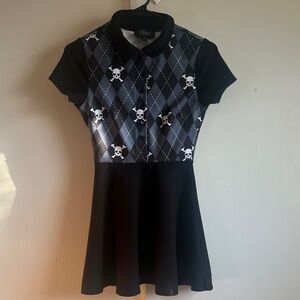 Widow Skull Argyle dress XS